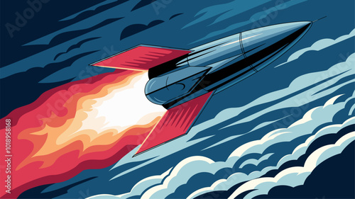 Close-up of hypersonic missile nose cone glowing red hot.