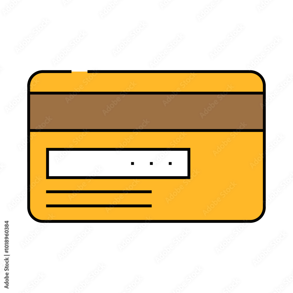 credit card back bank payment line icon vector. credit card back bank payment sign. isolated symbol illustration credit card back bank payment line icon vector. credit card back bank payment sign. isolated symbol illustration