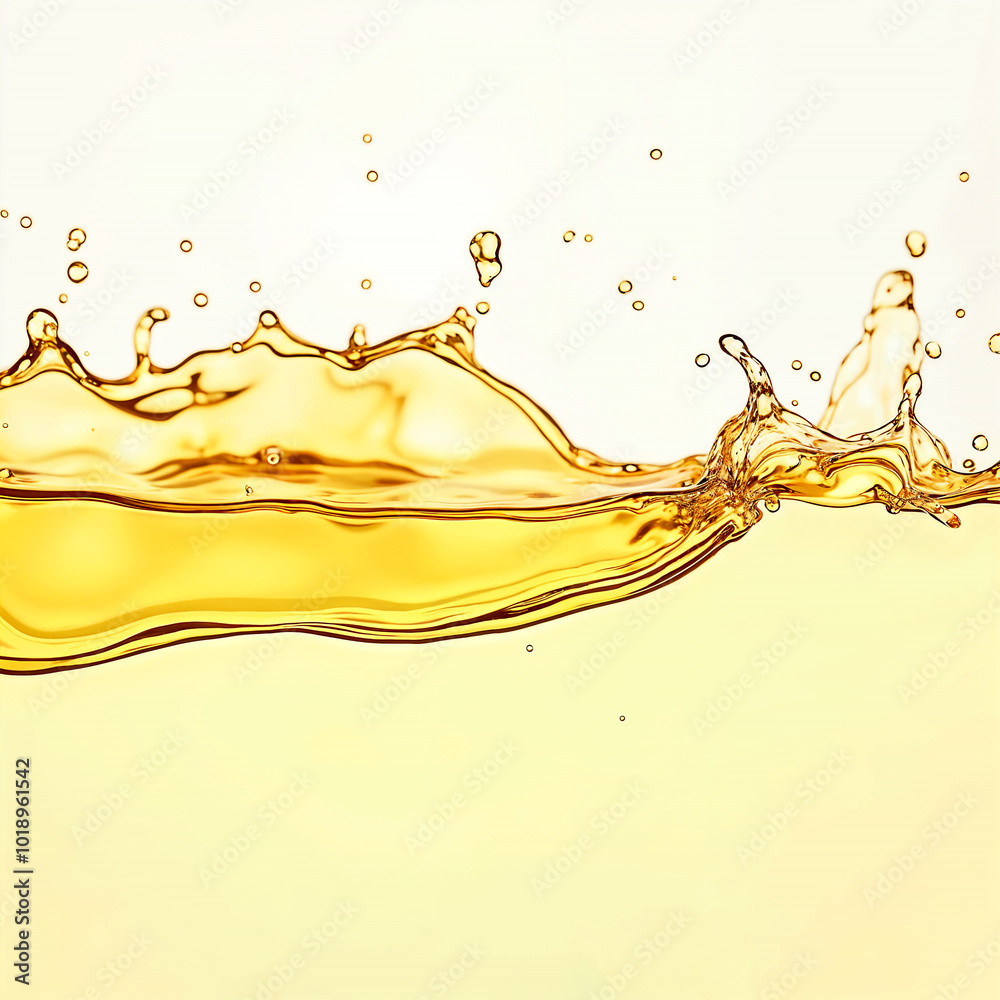Splash of Cooking Oil Isolated on White
