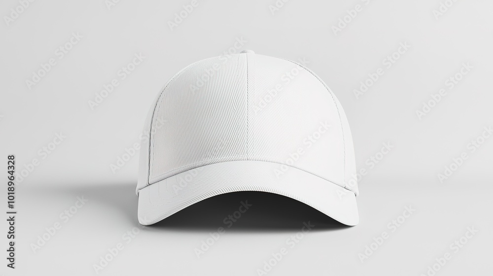 A stylish white cap with a textured design, featuring a curved brim, set against a neutral background. A stylish white cap with a textured design, featuring a curved brim, set against a neutral background.