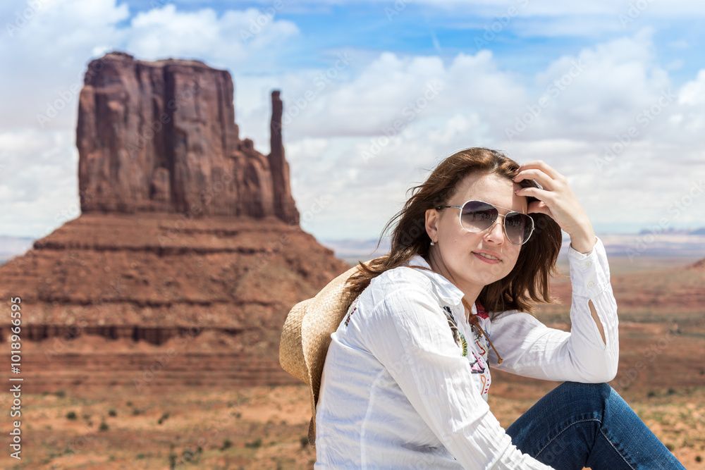 Girl in monument valley Girl in monument valley