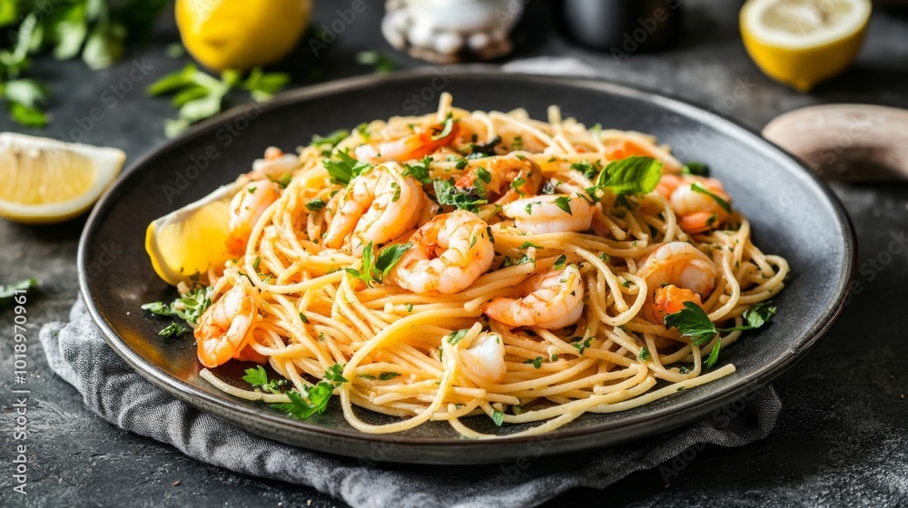 Delicious Shrimp Pasta with Fresh Herbs and Lemon Delicious Shrimp Pasta with Fresh Herbs and Lemon