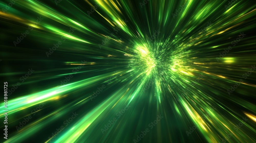 Abstract Green Light Tunnel Abstract Green Light Tunnel