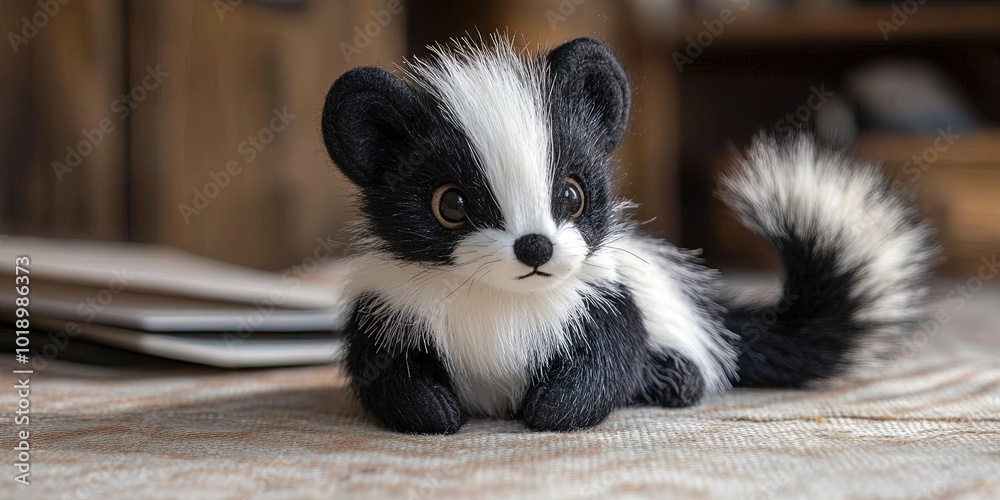 Fototapeta premium adorable stuffed animal skunk