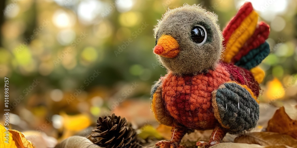 Fototapeta premium adorable stuffed animal turkey