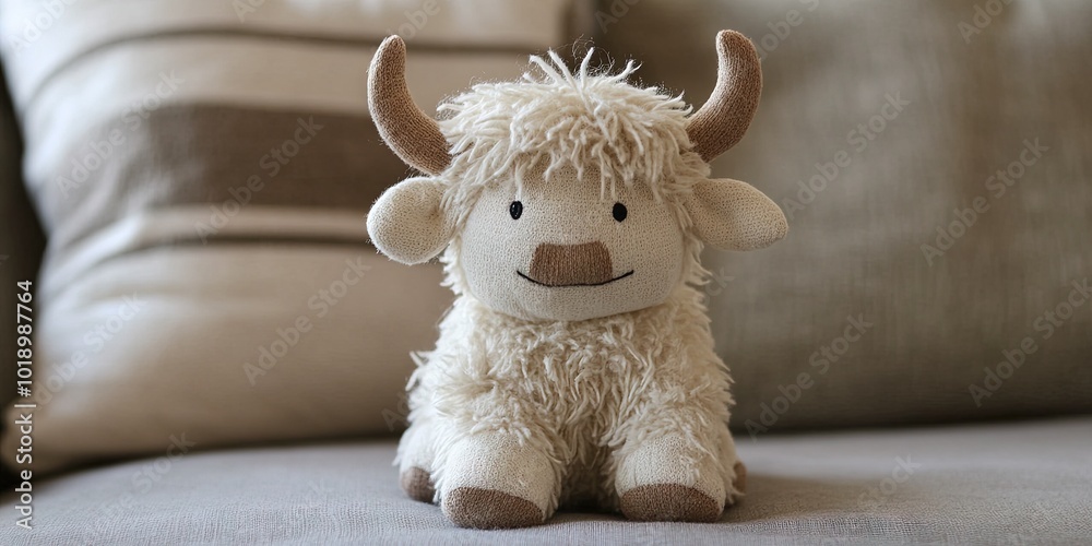 Fototapeta premium adorable stuffed animal yak