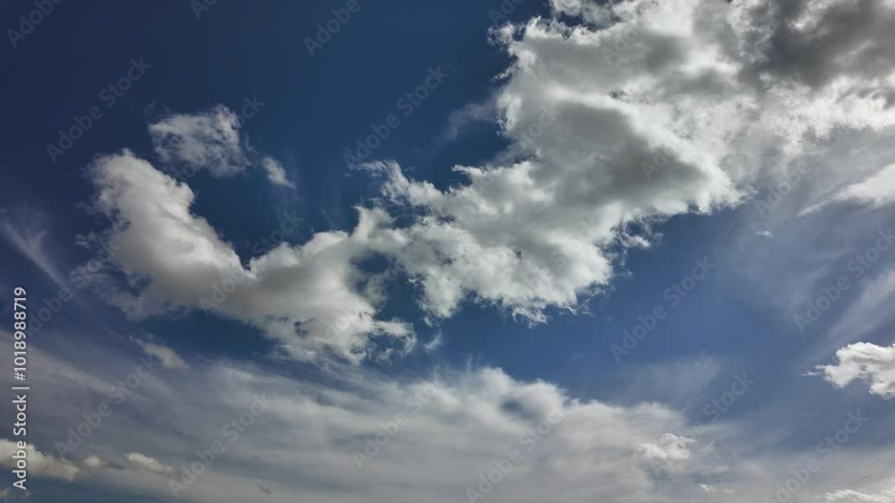 Blue sky white clouds. Puffy fluffy white clouds. Cumulus cloud cloudscape timelapse. Summer blue sky time lapse. Nature weather blue sky. White clouds background. Cloud time lapse Blue sky white clouds. Puffy fluffy white clouds. Cumulus cloud cloudscape timelapse. Summer blue sky time lapse. Nature weather blue sky. White clouds background. Cloud time lapse