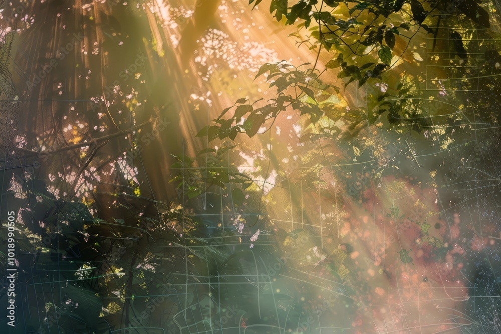 a conceptual art piece showing the interplay of light and texture in nature a conceptual art piece showing the interplay of light and texture in nature