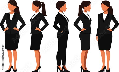 Business Woman Vector Set. enhance your professional projects with this business woman vector set. Perfect for corporate, office, and marketing designs.