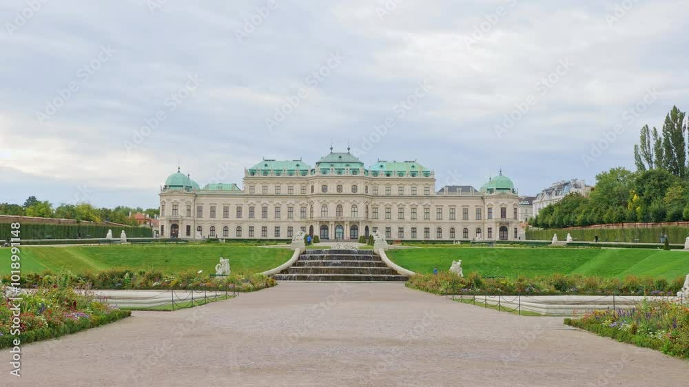 Vienna, Austria - August 15, 2021: Belvedere Palace, Vienna, Austria. tourist attraction, travel guide and sights of city breaks. Travel, landmarks and tourist attraction of Vienna, Austria Vienna, Austria - August 15, 2021: Belvedere Palace, Vienna, Austria. tourist attraction, travel guide and sights of city breaks. Travel, landmarks and tourist attraction of Vienna, Austria