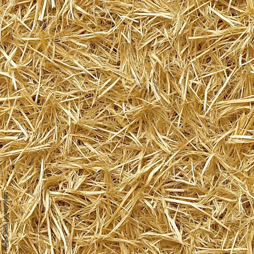 Seamless Pattern of Dried Hay with Natural Golden Strands Seamless Pattern of Dried Hay with Natural Golden Strands