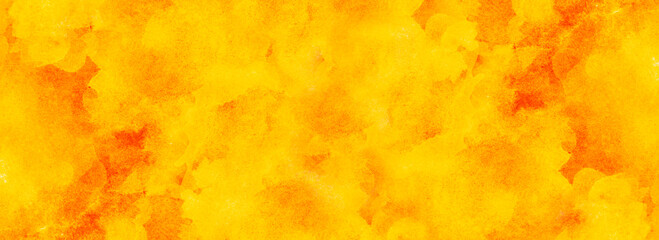 Red orange mustard fire amber yellow gold abstract watercolor water. Colorful art background. Bright hot burning flame light fun. Autumn fall. Wide banner. Panoramic. Sale. Blank template. Design.