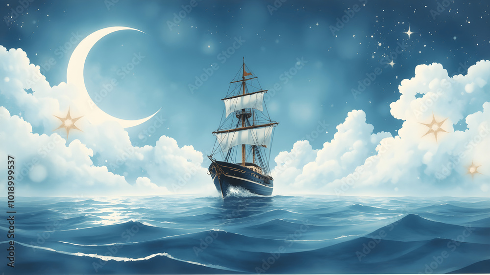 Obraz premium ship in the ocean