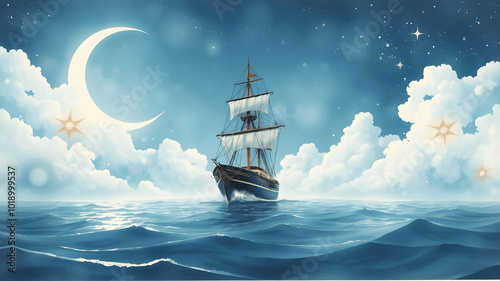 ship in the ocean