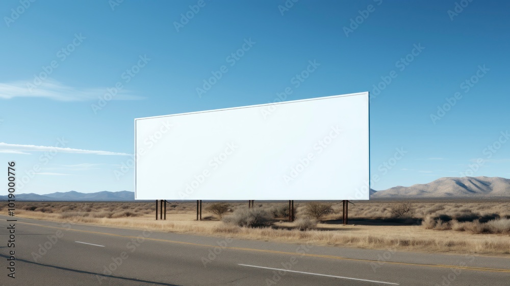 Blank billboard on the highway Blank billboard on the highway