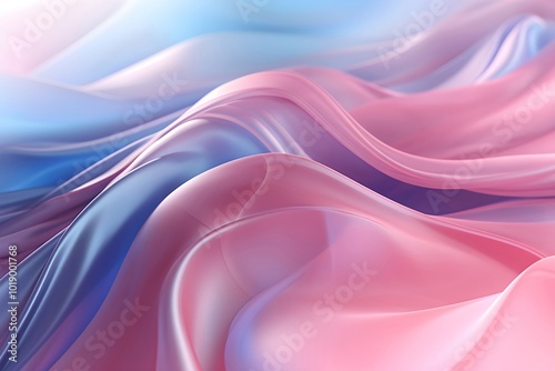 Wallpaper Mural Shiny smooth luxury pink and blue silk fabric. Abstract curve and wave decorative background with copy space. Backdrop for design card, poster, banner for award, reward, Christmas, birthday, wedding Torontodigital.ca