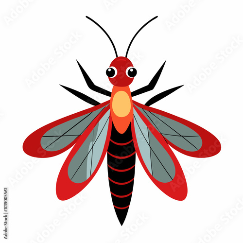 Mayfly creative vector design on a white background 