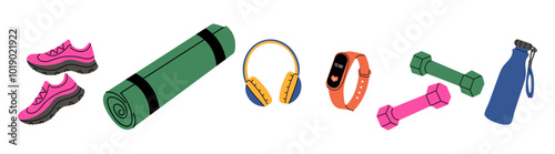 Gym essentials for a successful workout routine at home with fitness gear and accessories