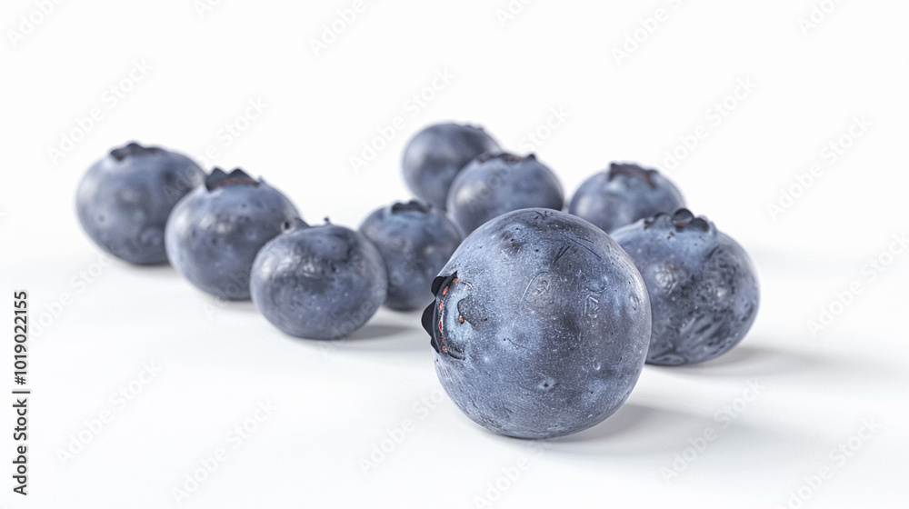 Beautiful blueberries isolated on white background, fresh blueberry farm market product Beautiful blueberries isolated on white background, fresh blueberry farm market product
