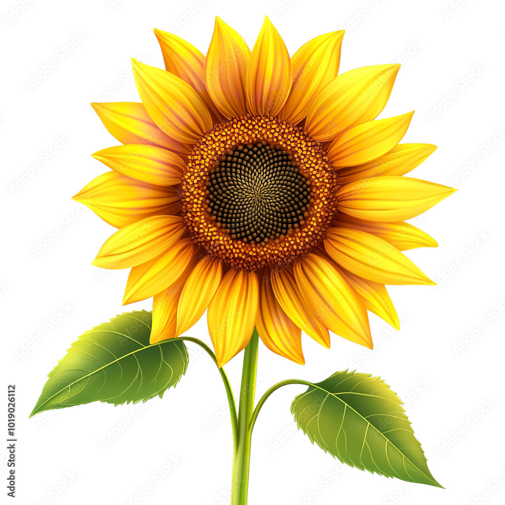 sunflower  isolated on transparent background Generative AI