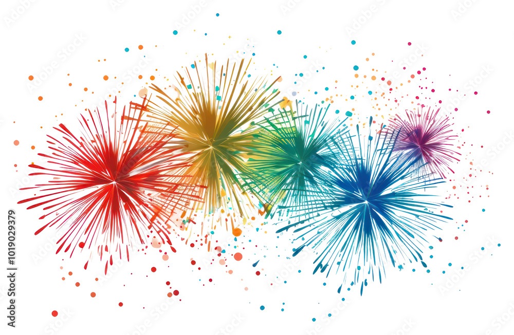PNG Fireworks celebration white background recreation. PNG Fireworks celebration white background recreation.