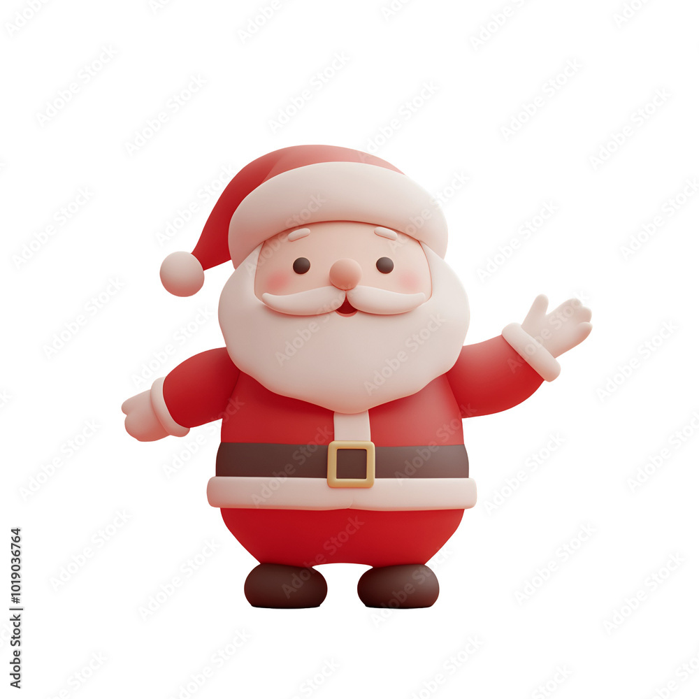 Christmas Cartoon Character 3D Render: Santa Claus Waving and Saying Goodbye Illustration, Isolated on Transparent Background, PNG Christmas Cartoon Character 3D Render: Santa Claus Waving and Saying Goodbye Illustration, Isolated on Transparent Background, PNG
