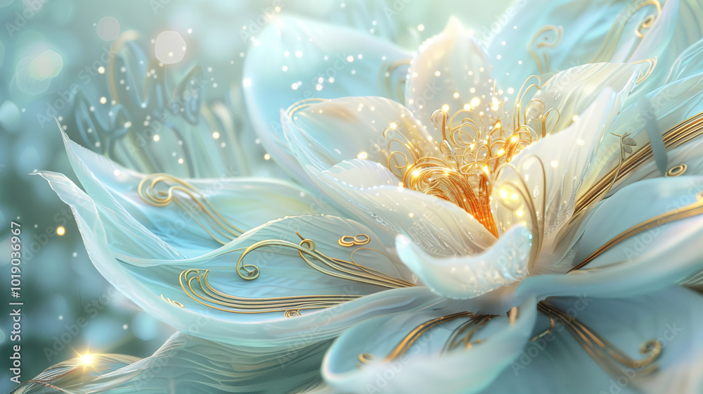 Obraz premium Whispers of Nature: The Delicate White Blossom