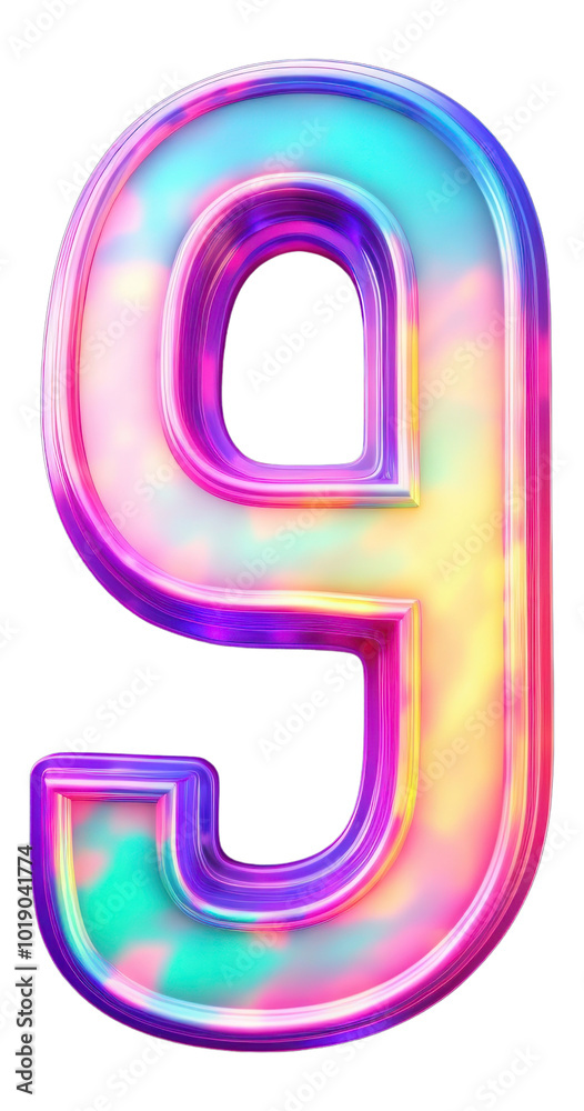 PNG Alphabet number 9 shape light illuminated darkness.