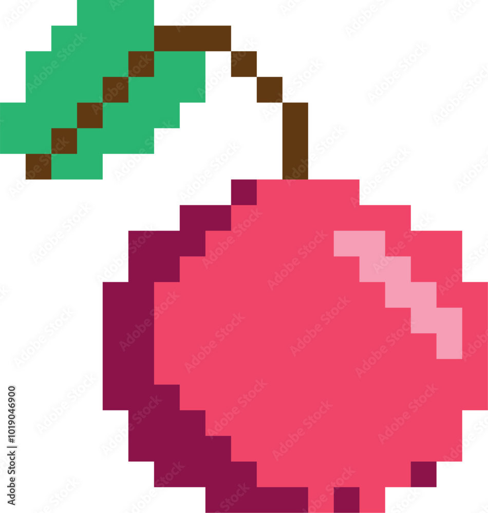 video game item pixelated cherry video game item pixelated cherry