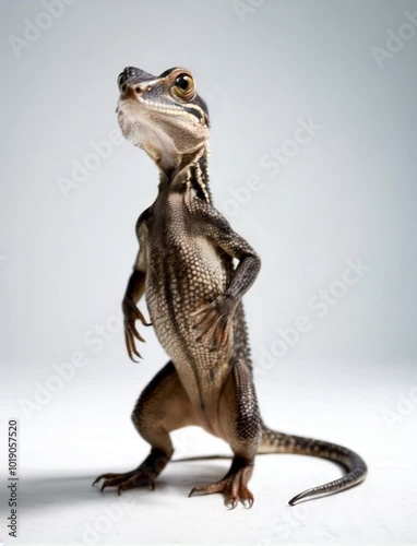 lizard on a white background