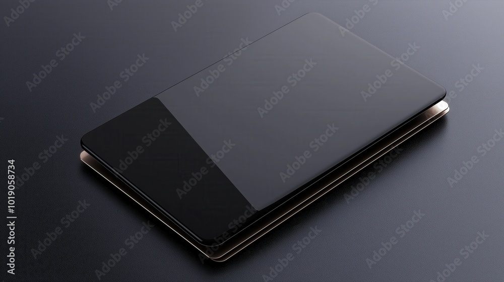 Minimalist design of a sleek credit card on dark surface for modern finance concepts Minimalist design of a sleek credit card on dark surface for modern finance concepts