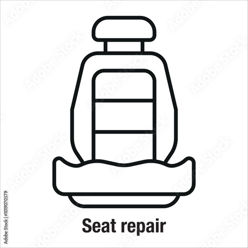 Seat repair icon - Editable strokempression