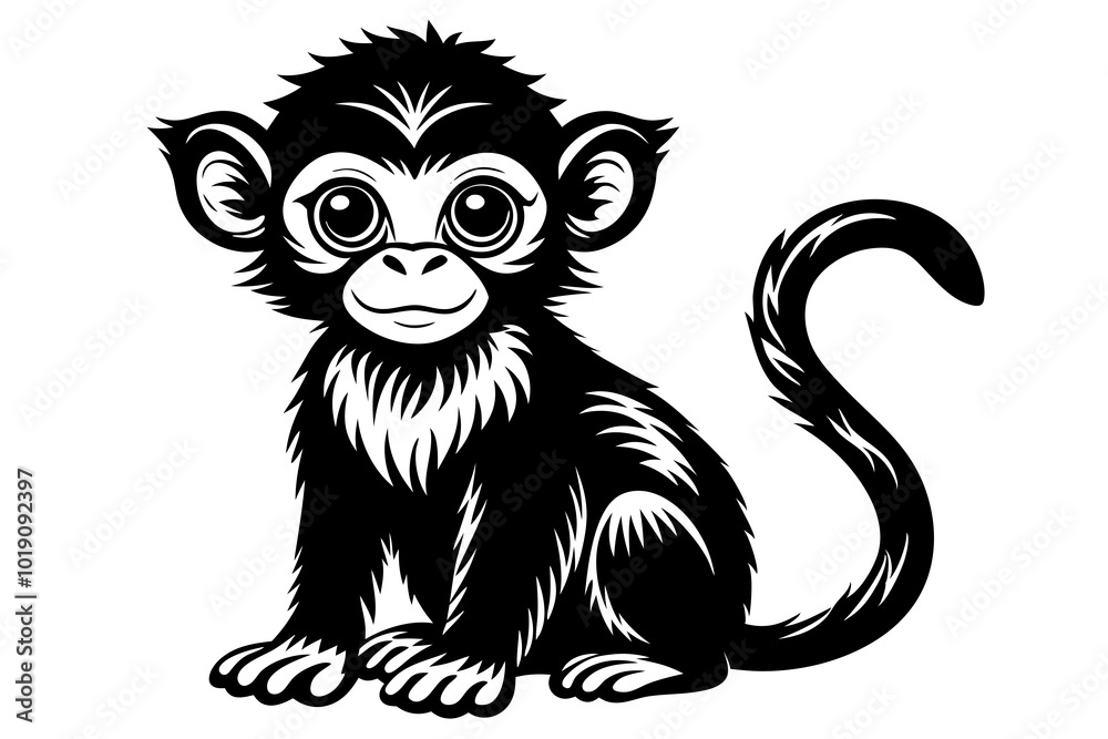 Obraz premium black baby Monkey
