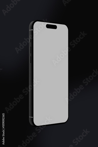 Bild auf Leinwand Realistic Smartphone Mockup for Modern App Design Presentations on Black Backgro