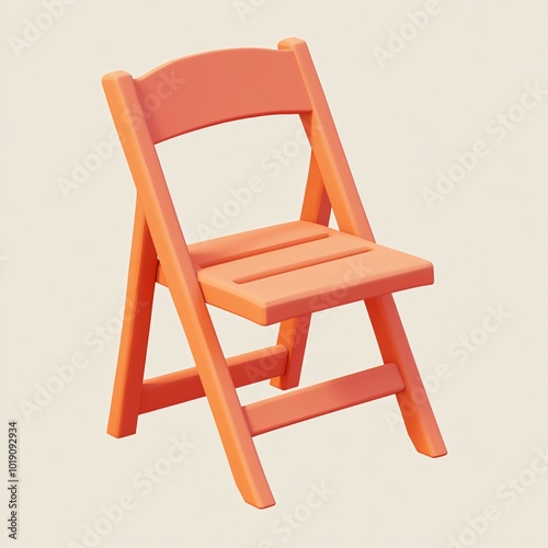 3D Ceremony Chair Icon: Seating for Special Occasions Illustration Logo