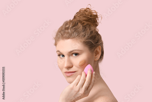 Beautiful young woman with ...