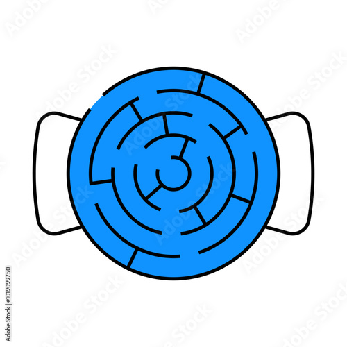 marble maze fidget toy line icon vector. marble maze fidget toy sign. isolated symbol illustration