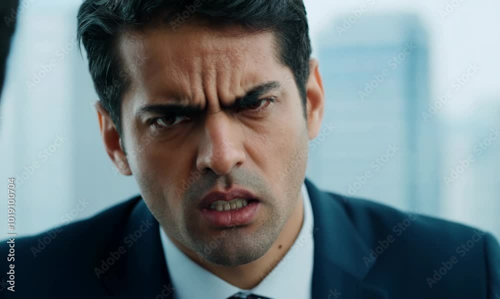 Angry Businessman Arguing at Camera Angry Businessman Arguing at Camera
