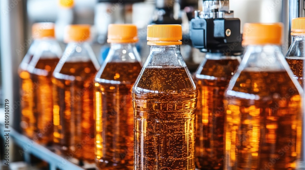 Bottled Beverage Production in Factory Setting