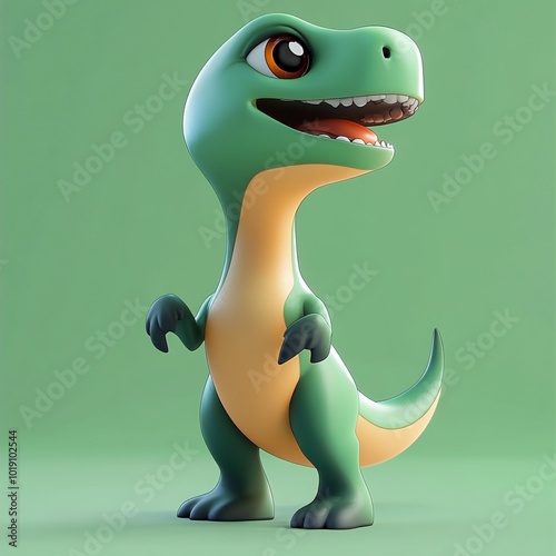 3D Hypsilophodon Icon: Small Ornithopod Dinosaur Illustration Logo photo