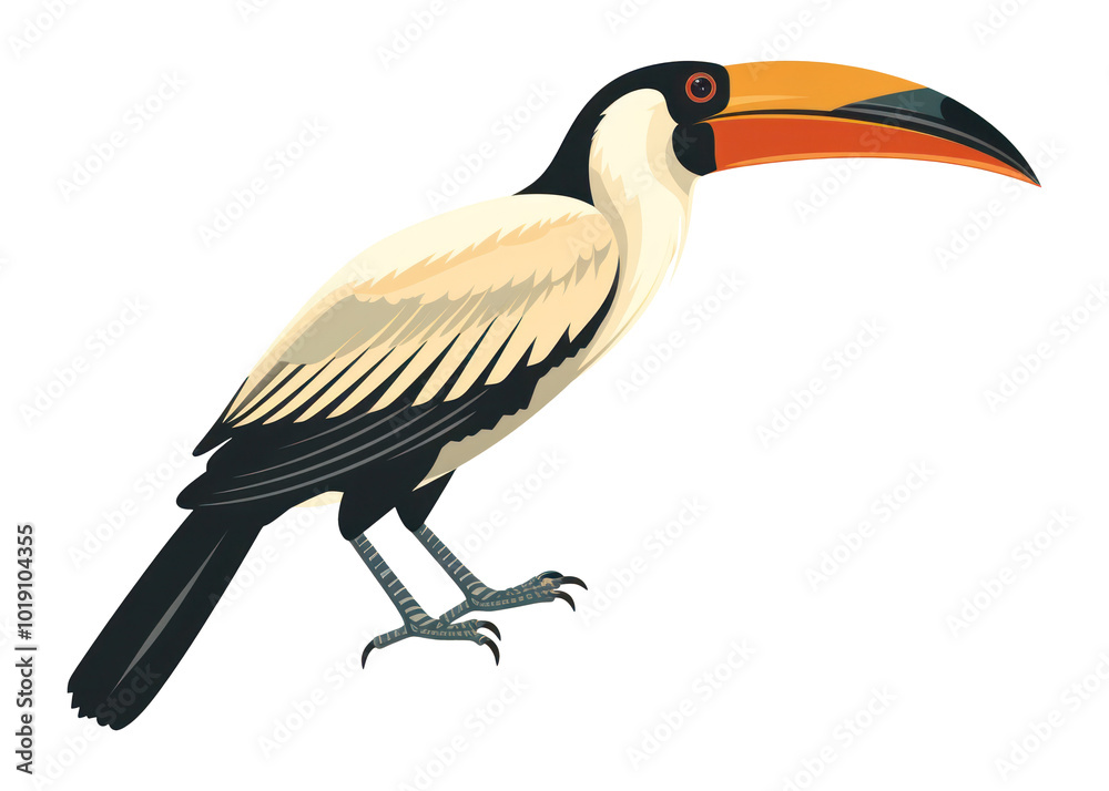 Naklejka premium PNG Hornbill wildlife toucan animal.