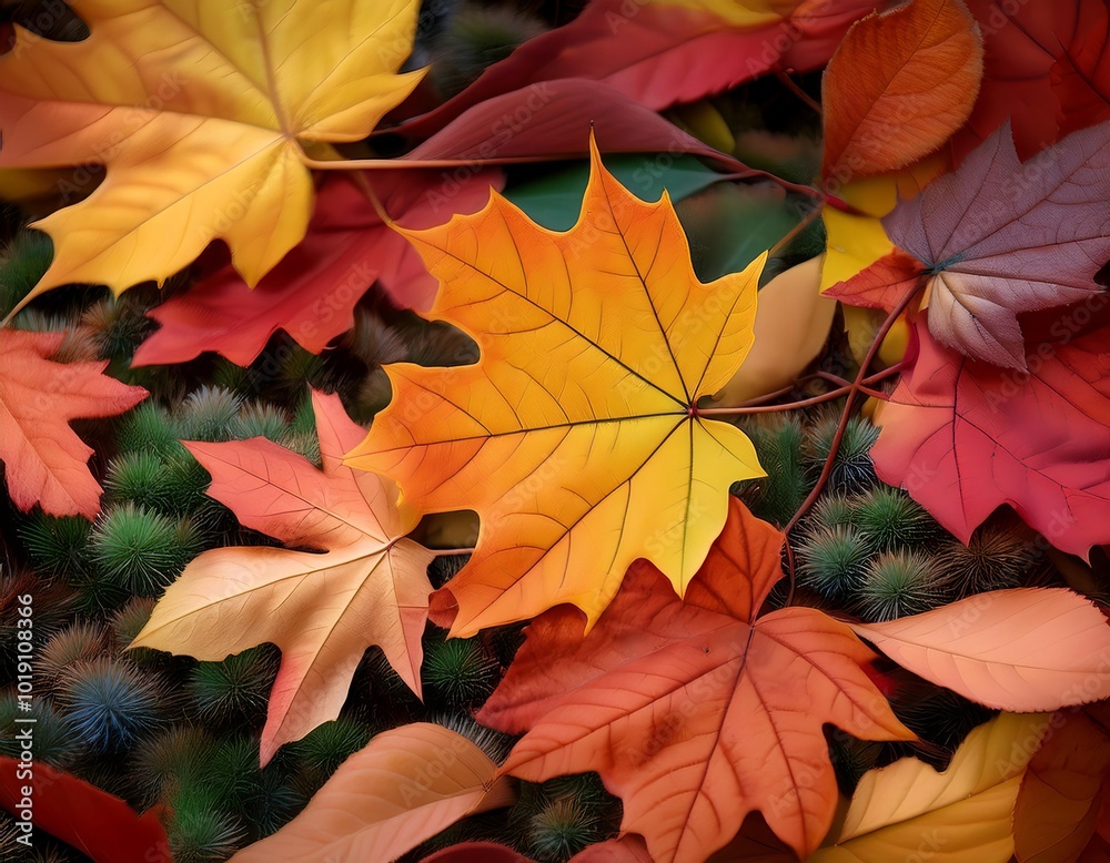 Close-up of a mixture of Autumn leaves
Close-up of a mixture of Autumn leaves