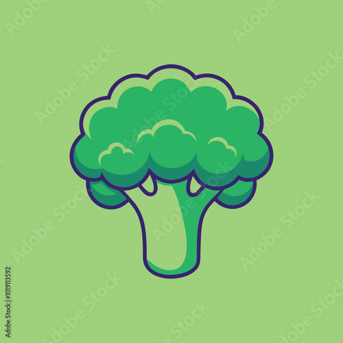 Green Broccoli Vegetable Illustration Cartoon Design