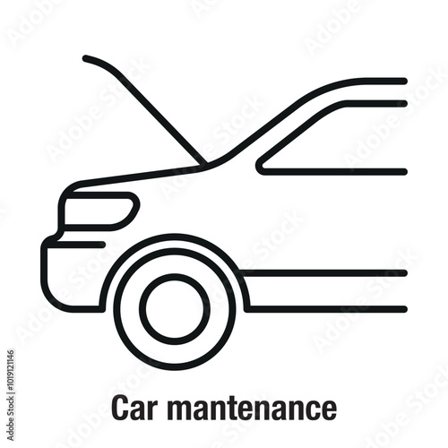 Car mantenance icon - Editable stroke