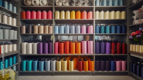 Vibrant Thread Collection in Craft Room