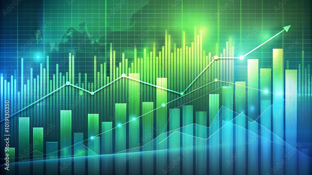Dynamic Financial Success Visualization in Calming Colors Dynamic Financial Success Visualization in Calming Colors
