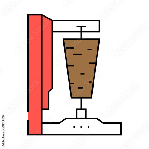 doner kebab turkish cuisine line icon vector. doner kebab turkish cuisine sign. isolated symbol illustration
