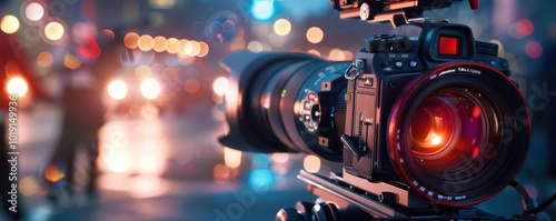 Documentary filmmaking and production, vibrant colors, behindthescenes, photography, detailed