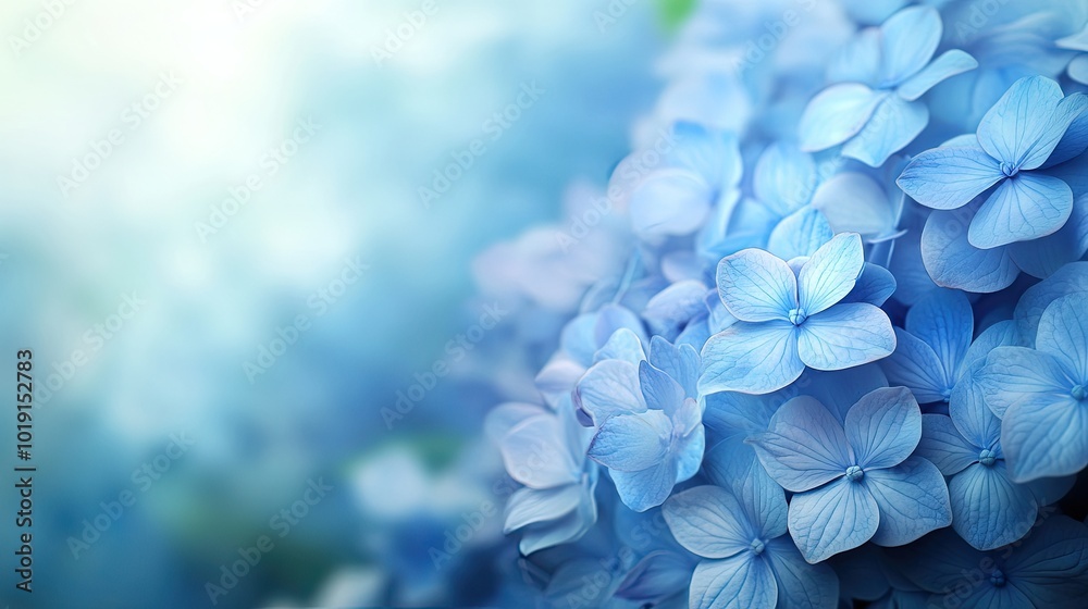 Soft blue hydrangea blooms. Perfect for designs needing a soft, delicate look. Soft blue hydrangea blooms. Perfect for designs needing a soft, delicate look.