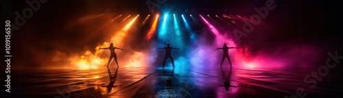 Theater performances and plays, dramatic lighting, vibrant colors, photography, dynamic